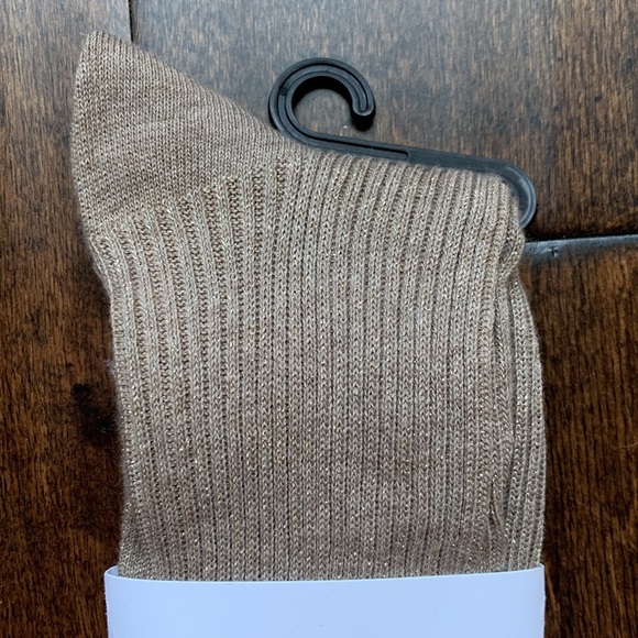 LOFT Light Brown Metallic Boot Socks New With Tag - Picture 2 of 9